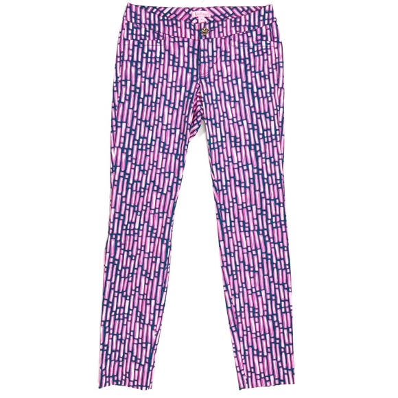 NEW Lilly Pulitzer Size 00 Mandevilla Pink Slathouse Kelly Pants - Picture 1 of 4